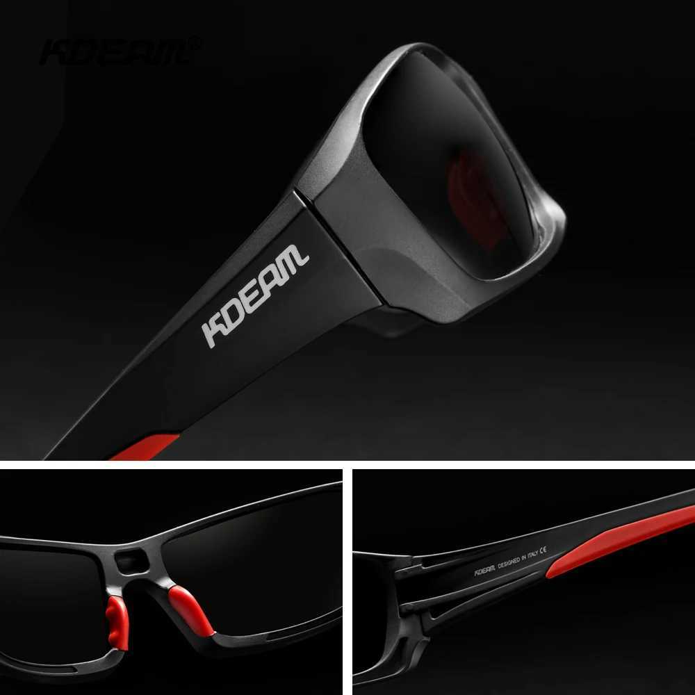 KDEAM High-End Sports Goggles TR90 Polarized Sunglasses Men Hiking Fishing Sun Glasses With Zipper Case H260319 - view 6