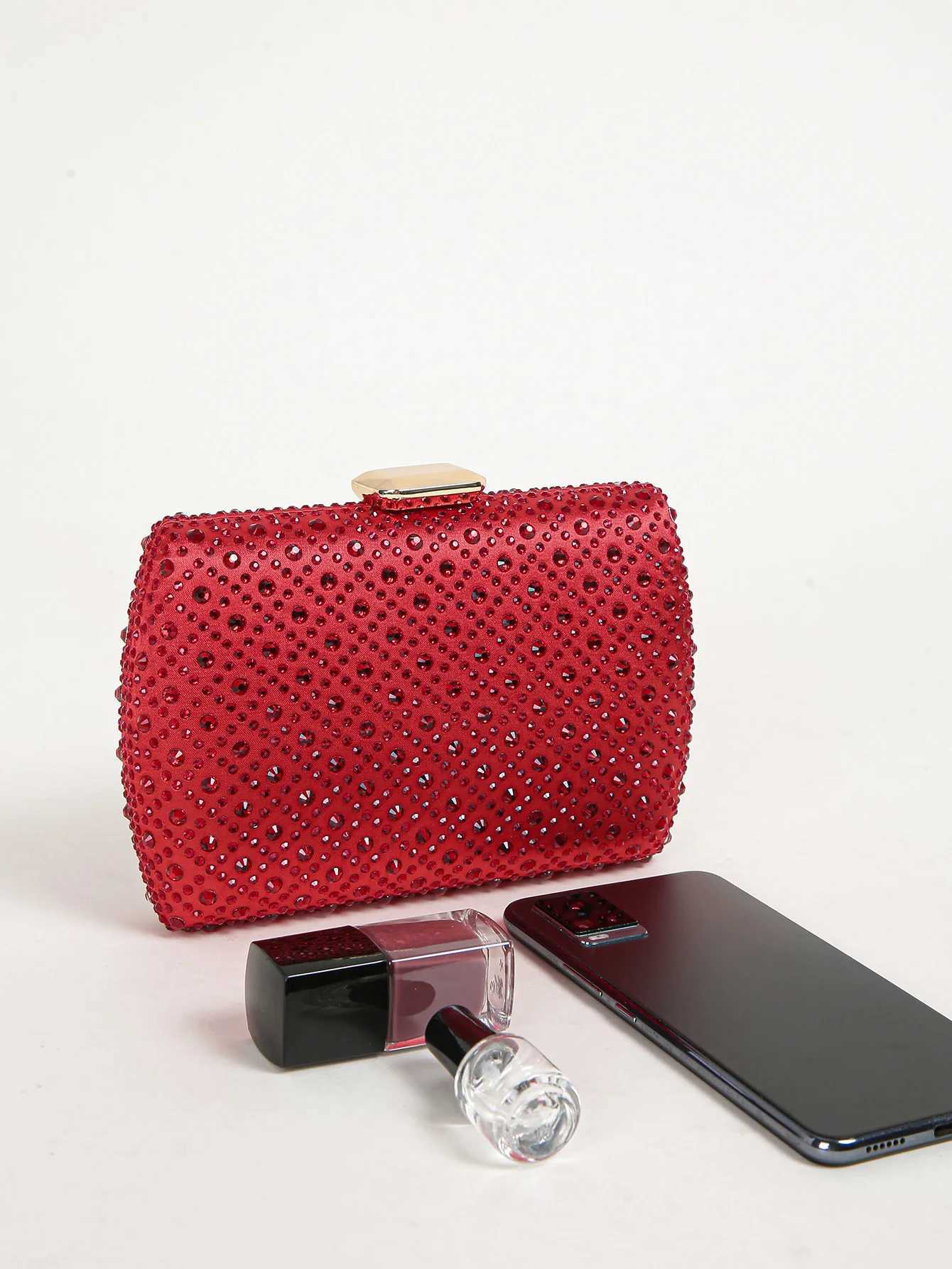 Womens Evening Bag Sparkling Rhinestone Wedding Evening Party Clutch Handbag Purse Chain Shoulder Crossbody Bag W260319 - view 4