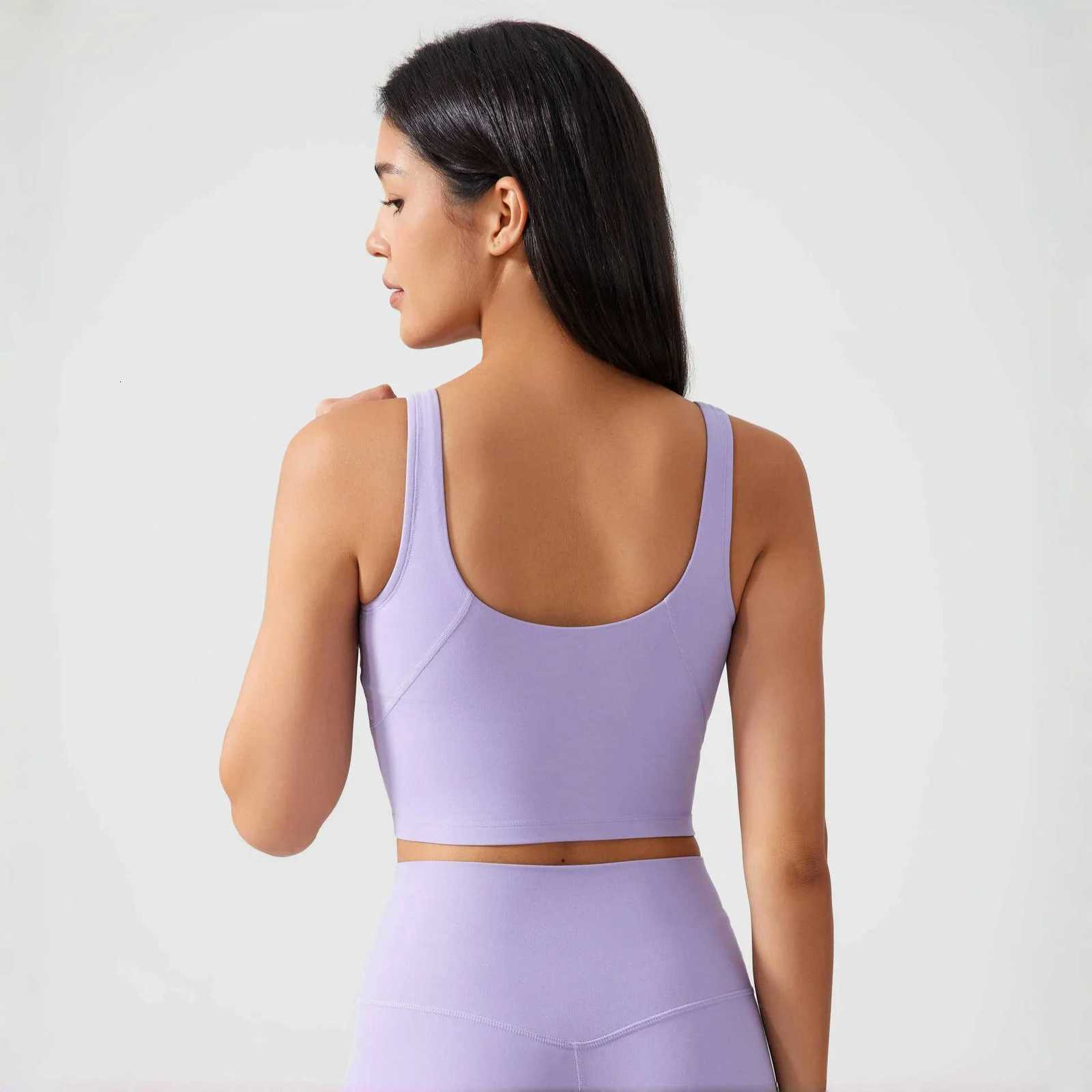 Sports Bra for Women Yoga Top Fixed Chest Pad Gym Vest Shock-proof Workout Tops Yoga Clothes U-shaped Back Fitness Crop Top Z20260319