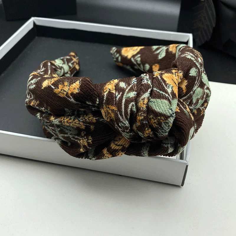 European and American fashion printed hair clip womens new high head hair tie headband hair pressure hair wash headband H260319