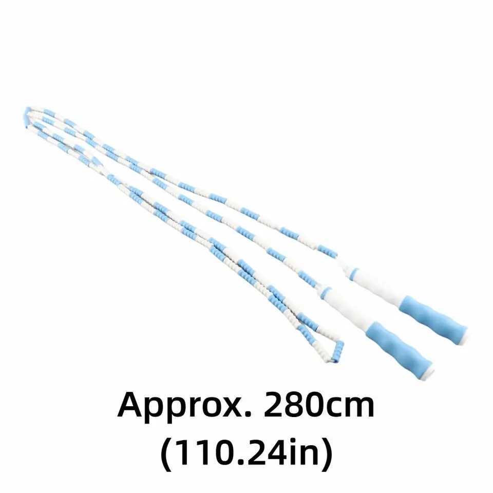 Rope Skipping PP Plastic Segmented Jumping Rope Soft Beaded Anti-Slip Handle Beaded Jump Rope Adjustable Jump Rope Keeping Fit M260319
