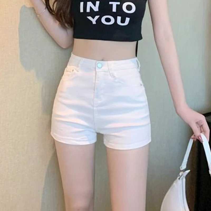 Summer Lady High Waist Classic White Shorts Hot Sale Women Thin Denim Pants Girls Classic Fashion Leisure Short Jeans M260319