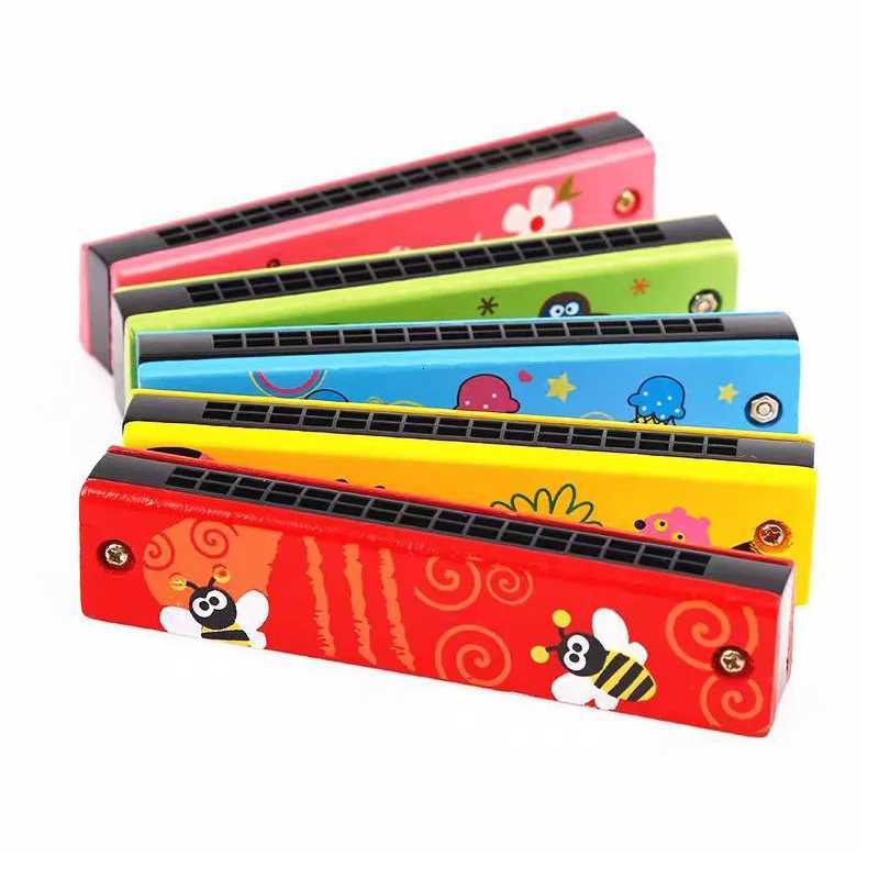 2PCS Wooden Harmonica 16 Holes Musical Instruments For Beginners Kids Montessori Early Childhood Education Toys Party Favors Y260319