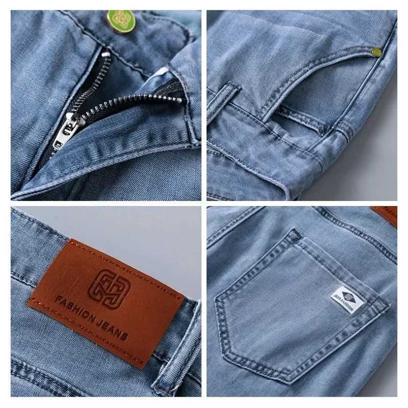 Lyocell Business Jeans Mens Spring Thin Casual Straight Fashion Loose Brand Pants Comfortable Male Denim Trousers Versatile M260319