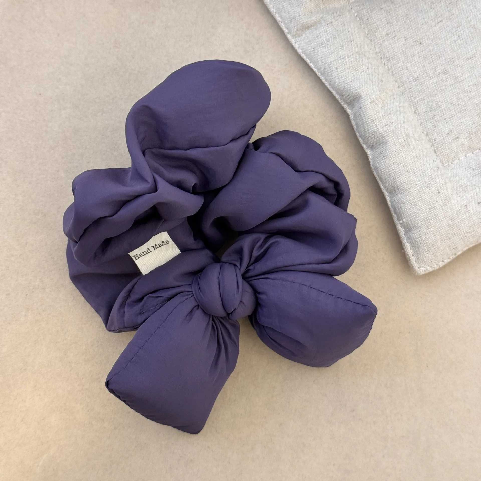 1PC cotton bow scrunchie autumn and winter new large intestine ringfashion temperament hair rope tied ponytail and bun headband H260319