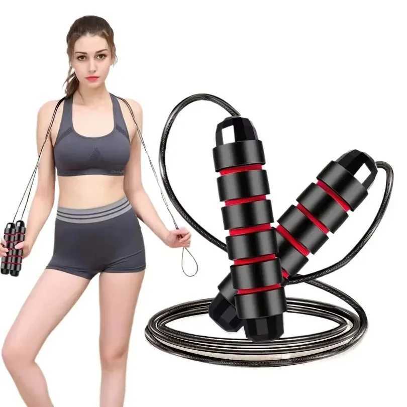The New Jump Rope Steel Wire Skipping Exercise Adjustable Jumping Fitness Workout Training Home Sport Equipment Tangle-Free M260319