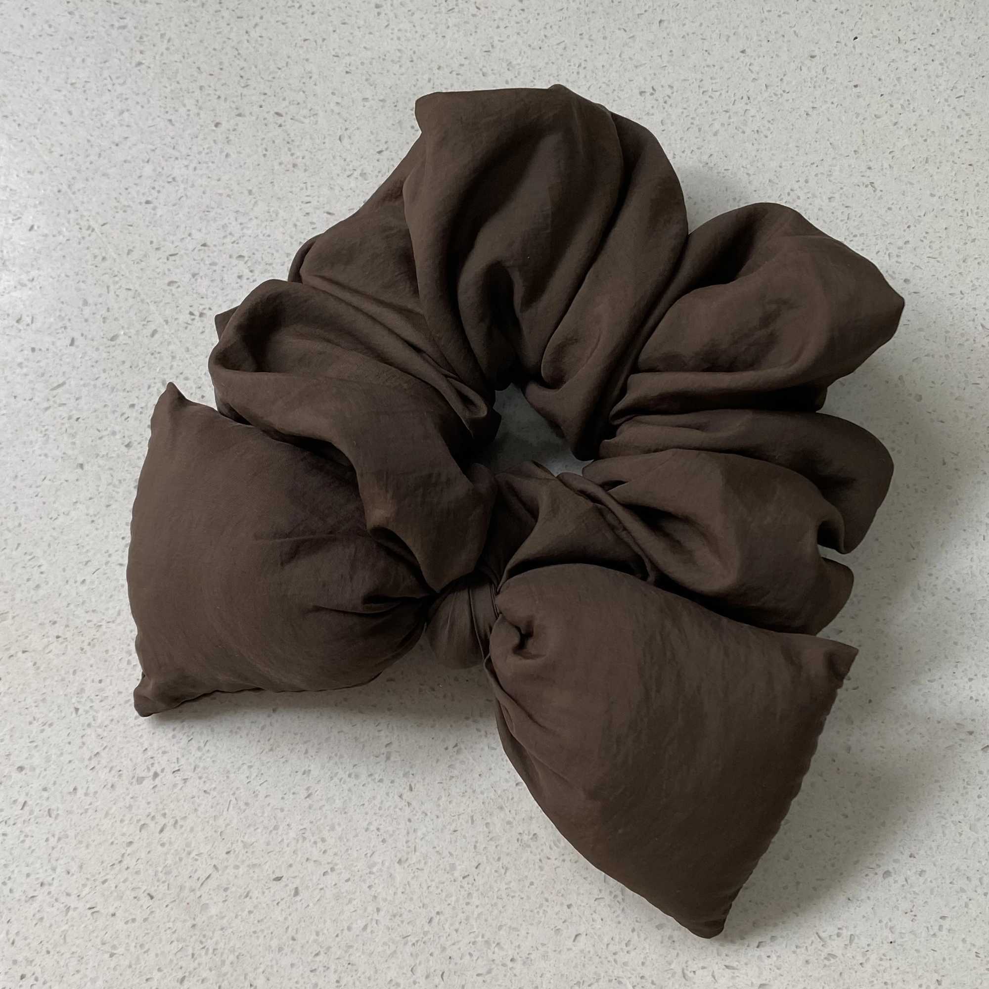 1pc Oversized Bow Hair Scrunchies Set Brown And Gray Large Bow Hair Ties Chic And Voluminous Hair Accessories For Women H260319