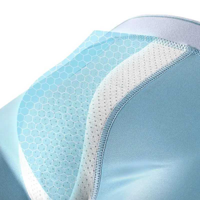 Mens Ice Silk Antibacterial Underwear Ultra-Thin Sexy Transparent Boys Sports Boxer Briefs Mens Breathable Boxer Shorts D260319