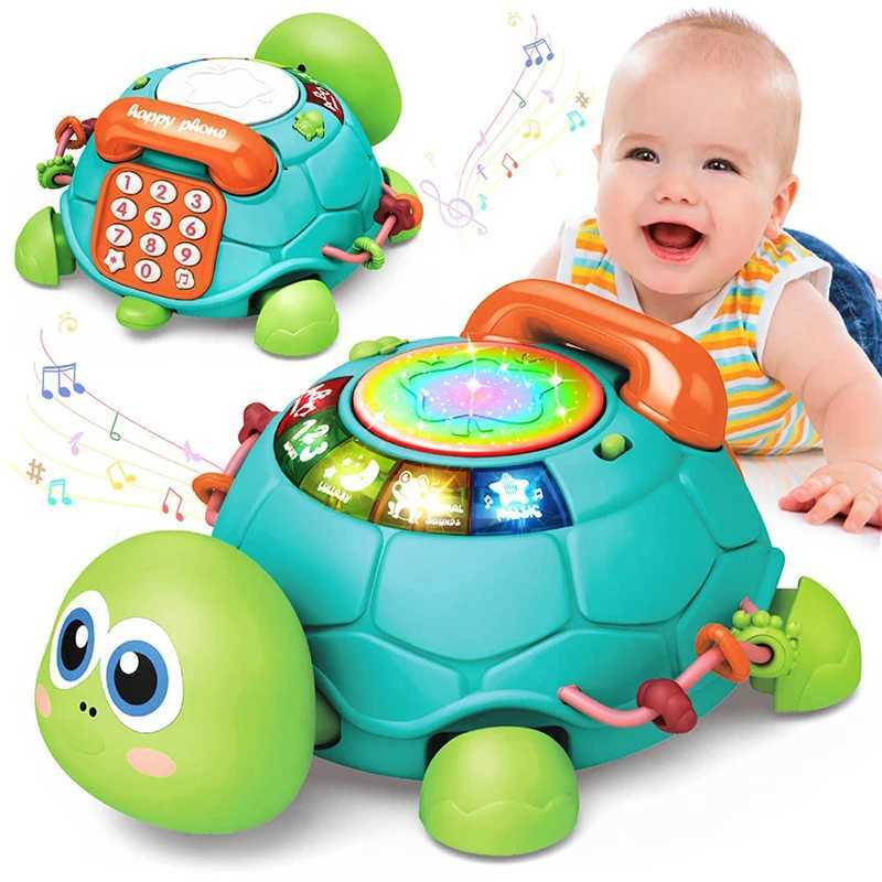 Baby Toys 6-18 Months Music Turtle Crawling Light Sound Music Toy Girl Boy Early Learning Educational Toys Infant Toddler Gifts Y260319