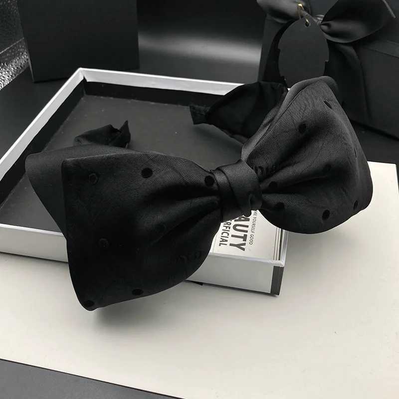 Retro fashion big bow hair clip headband for women with a sense of luxury wearing hair tie headband accessories with wide edges H260319