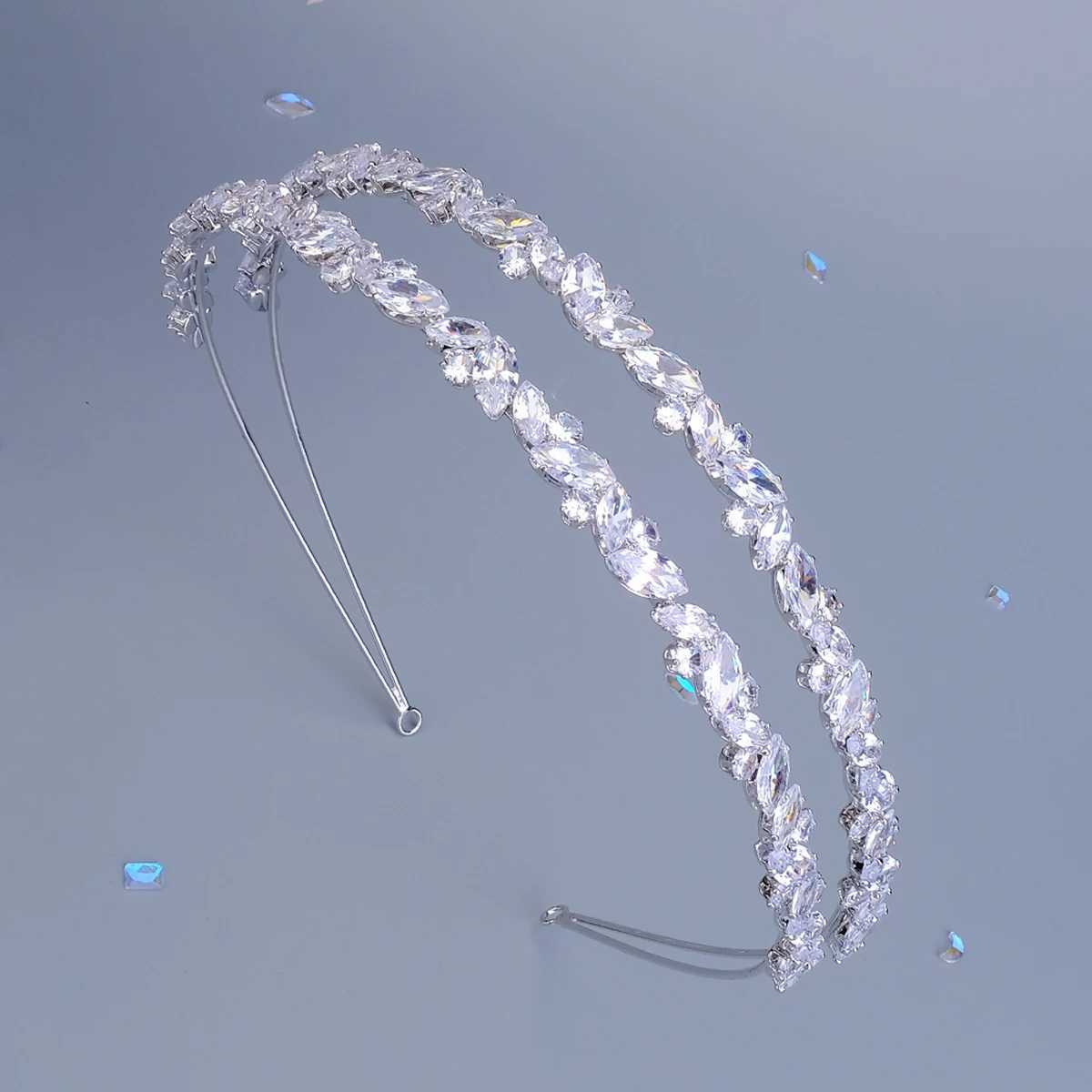 Double Crystal Hair Bands For Women and Girls Simple Fashion Tiara Party Headpieces Accessories Bridesmaid Gifts H260319