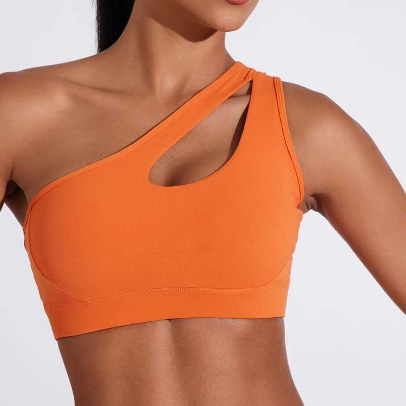 QINACTIVE Women sexy One Shoulder Sports Bras Yoga Top Vest Quick-drying Yoga Gym Running Fitness Underwear Z20260319