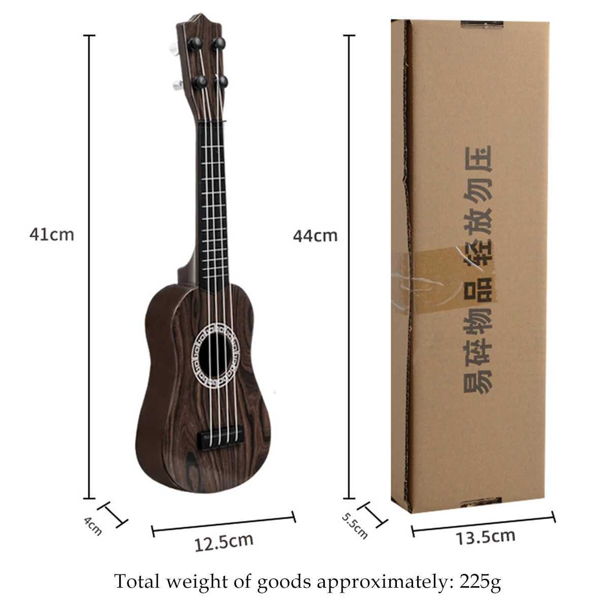 Mini Ukulele Toys 4 String Playable Enlightenment Early Education Music Toy Small Guitar Interactive Game for Kids Gifts Y260319