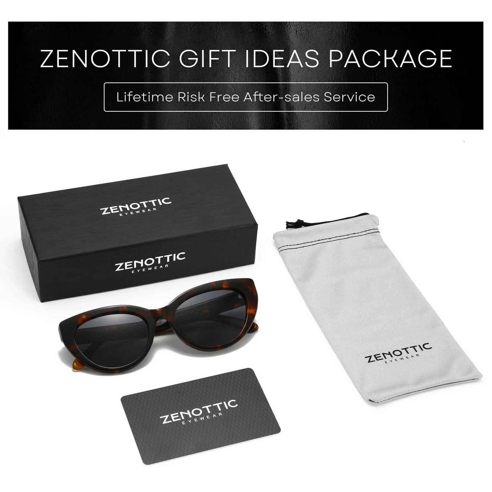 ZENOTTIC Fashion Cat Eye Polarized Sunglasses Handmade Acetate UV400 Protection Sun Glasses Shade for Women Gift Travel H260319 - view 7