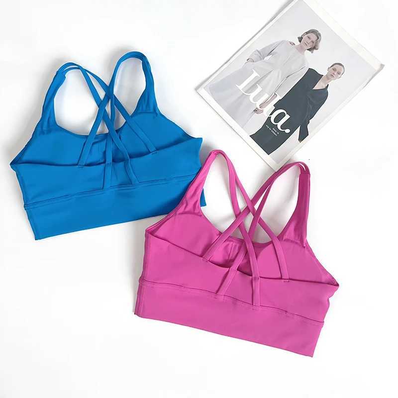 Solid Color Women Fitness Yoga Bras Race Back Sports Bras Nylon Top Women Bra Sexy Breathable Underwear For Women Gym Z20260319