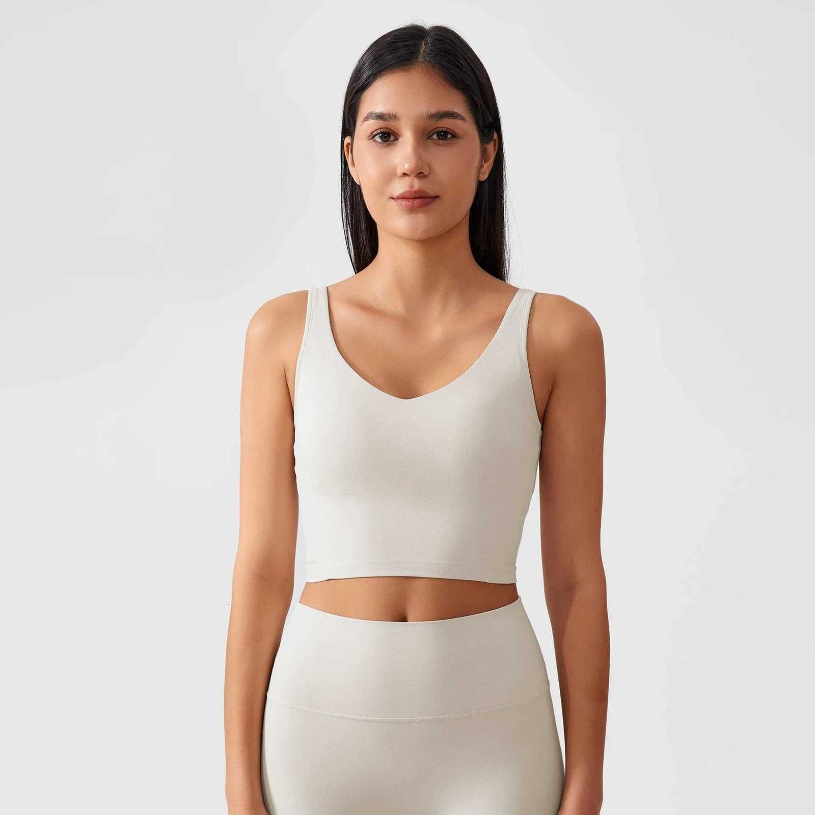 Sports Bra for Women Yoga Top Fixed Chest Pad Gym Vest Shock-proof Workout Tops Yoga Clothes U-shaped Back Fitness Crop Top Z20260319