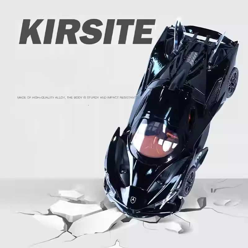 132 Apollo EVO Sports Supercar High Precision Alloy Model Diecast Metal Material Sound Light Pull Back Children Birthday Gift Y260319