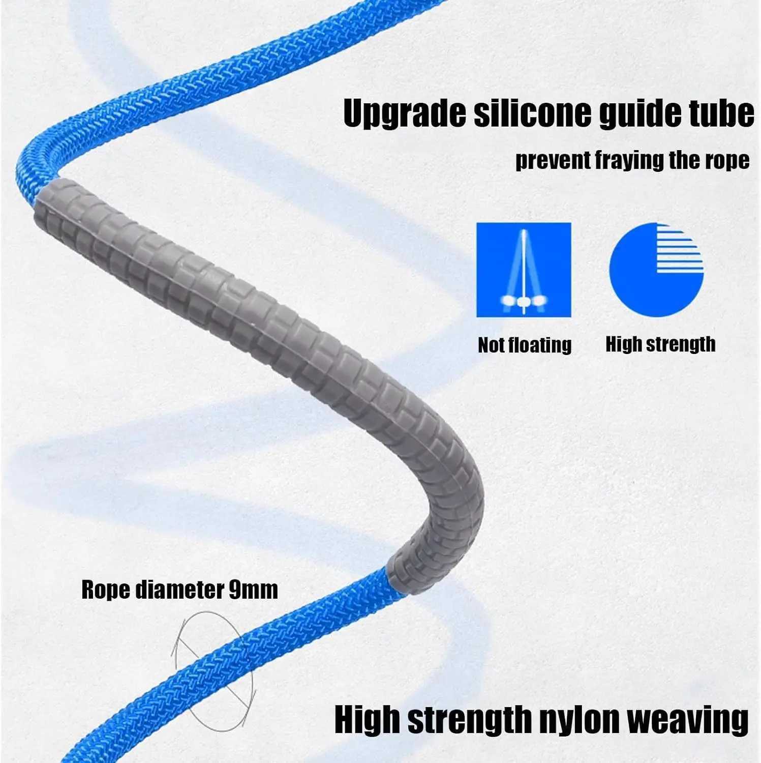 Adjustable 23ft Long Jump Rope for Kids and Adults Double Dutch Skipping Rope with Durable Nylon Core and Smooth Rotation M260319