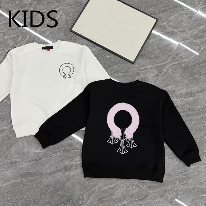 2026 boy chrome hoodie kids Designer ch hoodies Sanskrit print Casual sweatshirt children Crew Neck pullover boy girl High-Quality Pure Cotton long Sleeve Clothes