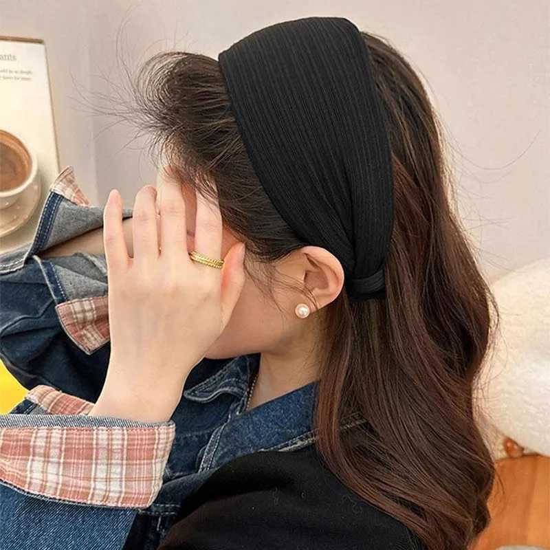 Elegant Solid Wider Simple Hairband For Women Girls Sweet Hair Ornament Headband Hair Hoop Hair Band Fashion Hair Accessories H260319