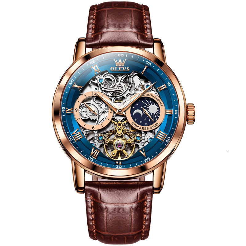 Watch Fashion Watches Men Designer Olys Brand Watch Multi Functional Tourbillon Movement Mechanical Watch Night Light Men's Watch Men's Watc - view 5