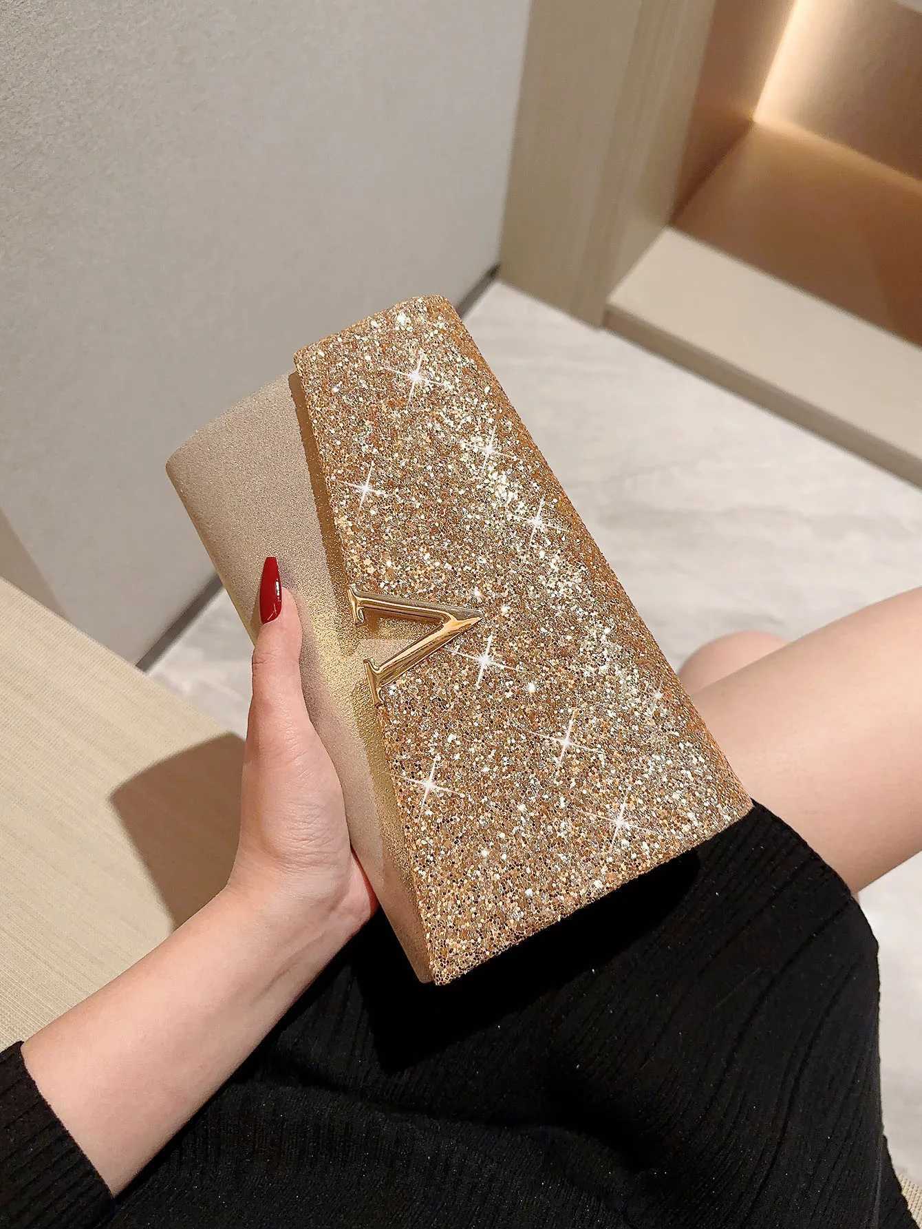 Shiny Rhinestone Evening Bag Clutch Romantic Wedding Bridesmaid Bag Evening Party Bag Prom Bag Dress Bag Shoulder Messenger Bag W260319 - view 6