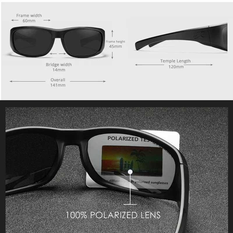 KAENON Klay New Fashion Polarized Sunglasses for Men Outdoor Classic Casual Glasses TR90 Frame Sports Fishing Driving Eyewear H260319 - view 6
