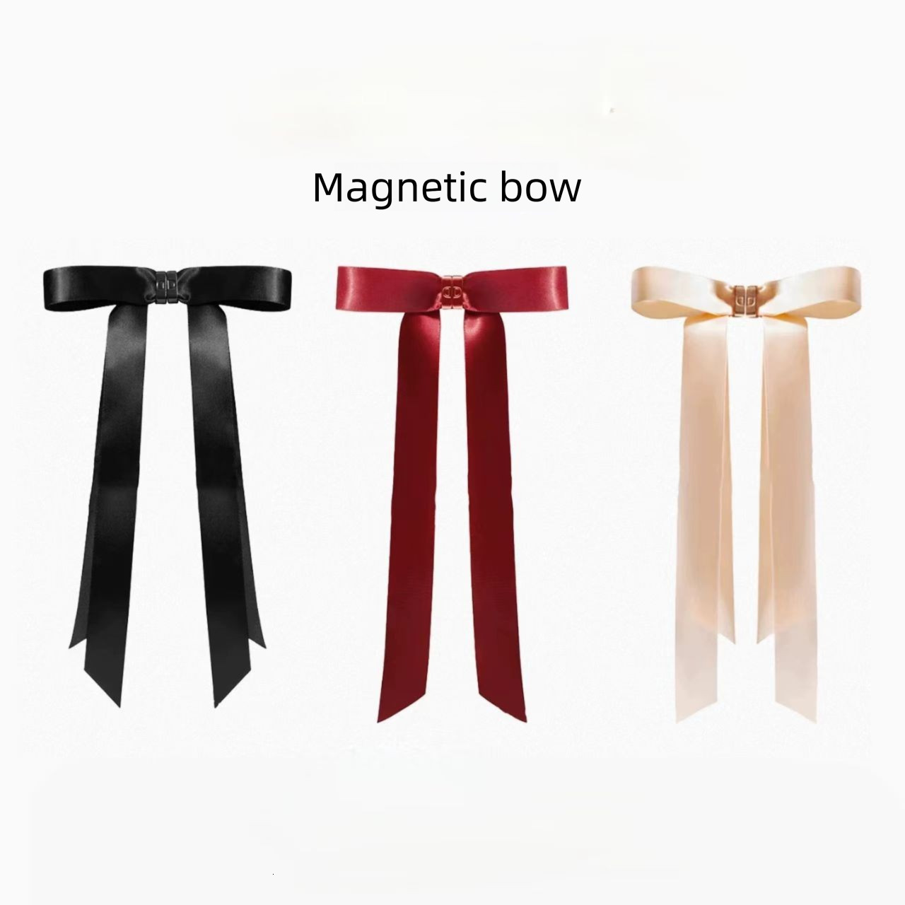 Product Bowknot Magnetic Claw Half-Up Magnet Clip for Women New High-End Back of Head Hair Accessory Magnetic hair clip