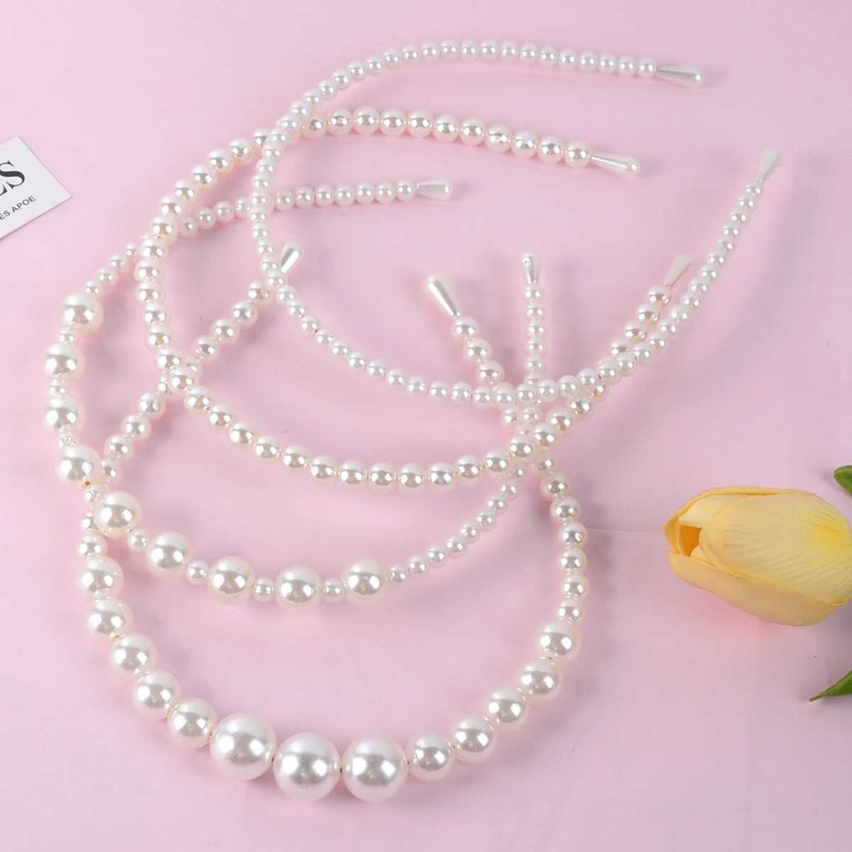 4-Piece Set of Fashionable and Simple Fairy-Like Pearl Headbands Versatile Hair Accessories for Women Suitable for Daily Casual Wear and Dress Outfits