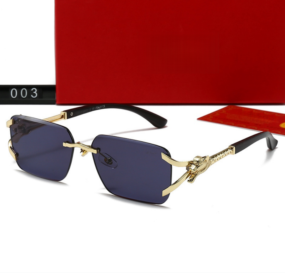 Fashion Designer Rimless Sunglasses, Elegant Gold Metal Frame Gradient Lens Sun Glasses, Unisex Retro 90s Shades for Party Club Streetwear Driving Travel AAAA