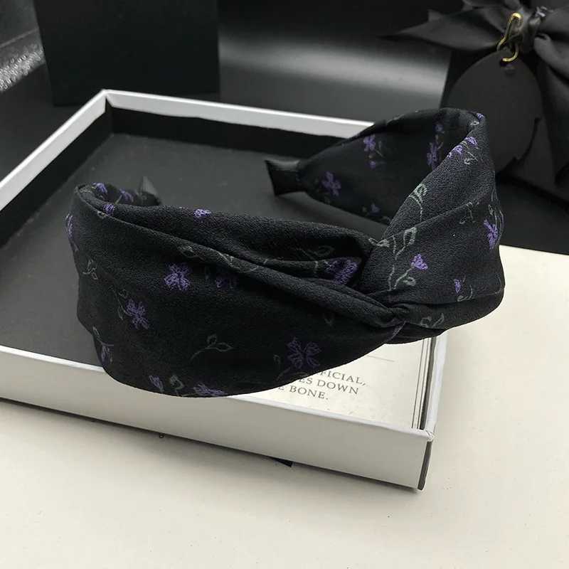 Advanced black floral hair clip headband for women new style headband with wide edge pressed hair and wash face headband H260319