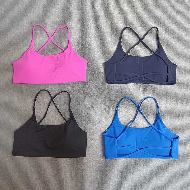 Sexy Yoga Sport Bra Cross Back Hollow Women Top Tight Gym Yoga underwear Athletic Workout With Chest Pad Sports Tank Top Z20260319