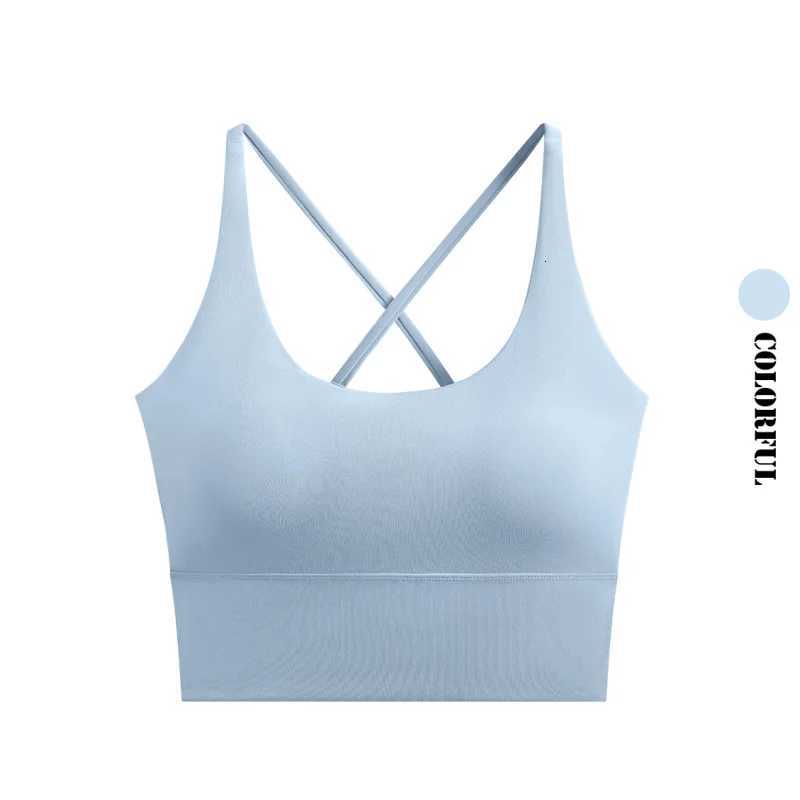DRUR Women High Impact Sports Bra Summer Seamless Yoga Tank Top Shockproof Cross Back Workout Camisole Gym Clothes For Outdoor Z20260319