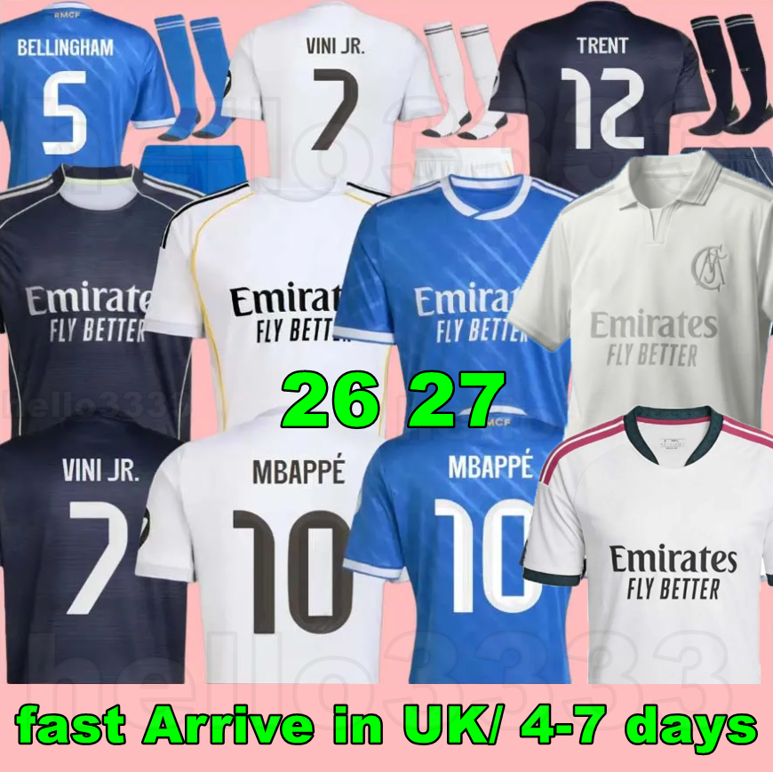MBAPPE HUIJSEN Real 25 26 27 soccer jerseys BELLINGHAM football shirts VINI JR ARDA GULER A.CARRERAS TRENT camiseta de futbol men kids kit 2026 2027 camisetas MadridS