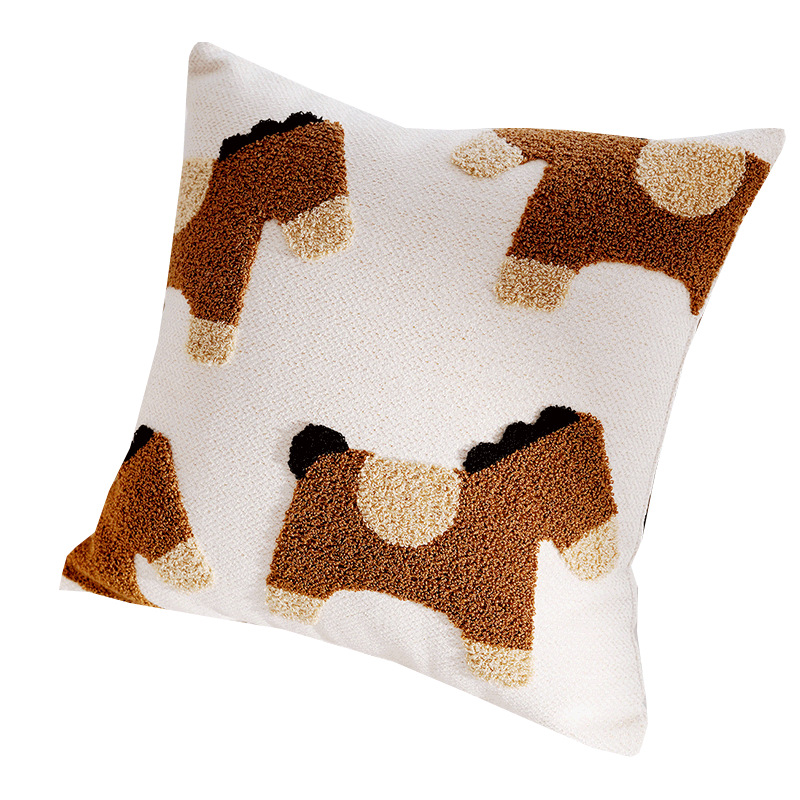 Original children's cartoon throw pillow round high-grade pony sofa pillow cover light luxury bay window pillow bed cushion