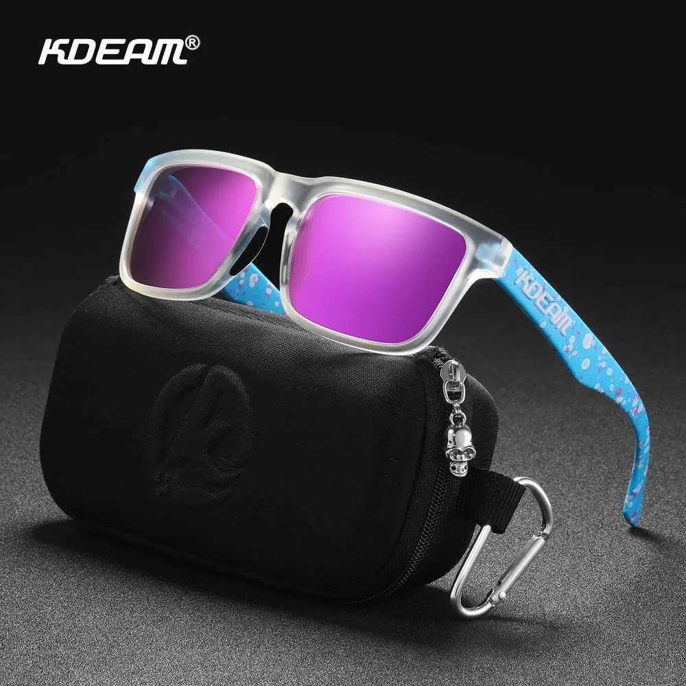 KDEAM Square Style Polarized Sunglasses For Men And Women Medium Size Overall Width 145mm Outdoor Sun Glasses With Zippered Case H260319 - view 3