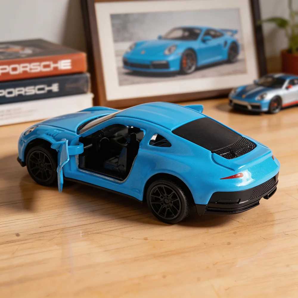 Blue Supercar Diecast Model - 143 Scale Alloy Sports Car with Openable Doors Ideal for Kids Play Car Enthusiast Collections Y260319