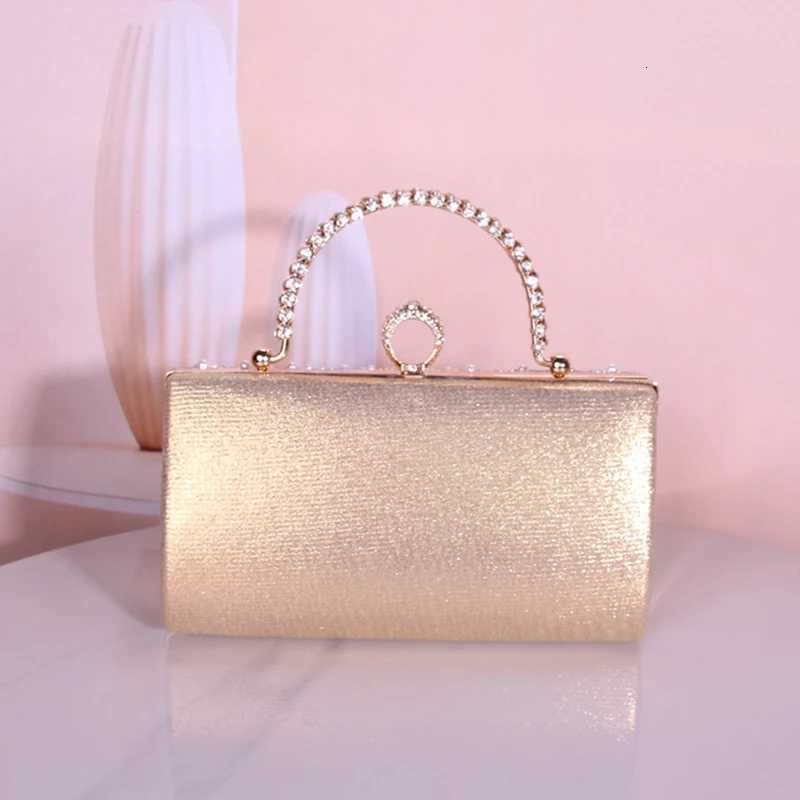 Fashion Dinner Clutch Bag Women Shinying Bling Rhinestone Evening Bag Luxury Pearl Diamonds Buckle Handbag Wedding Party Pouch W260319 - view 6