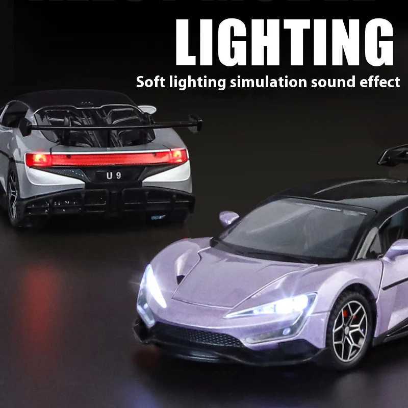 Simulation 132 YANGWANG - U9 Alloy Car Model Game Vehicle Birthday Gift With Sound and Light Childrens Toy Car Boy Y260319