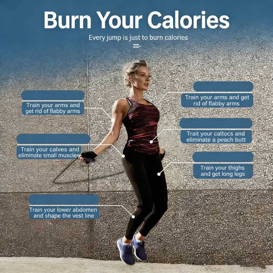 1Pc Black PVC Jump Rope Patented Design Bearing Steel Wire Skipping Rope with Breathable Handle for Fitness Exercise M260319