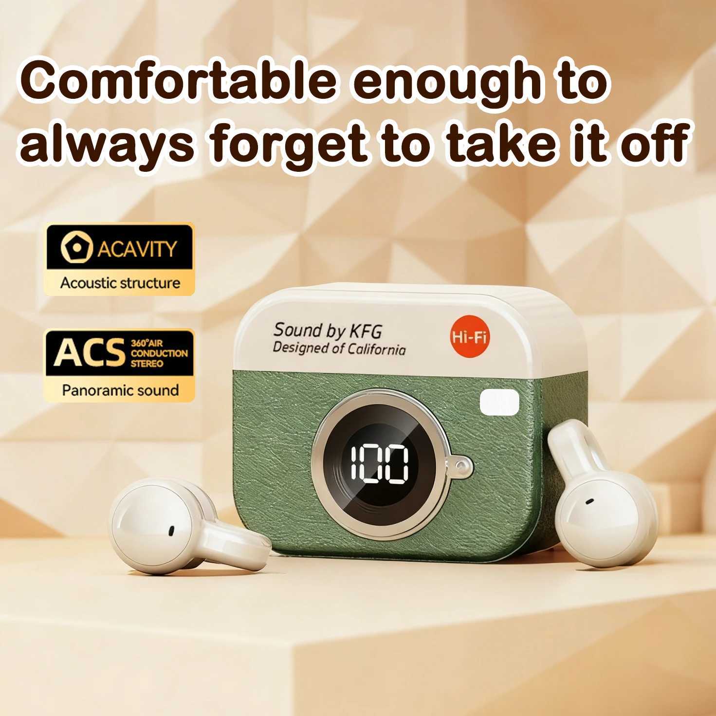 Wireless Bluetooth Earphones Noise Canceling Clip Ear Headphones Music Sports Gaming Headset Earplug With Mic Portable Audio D260319