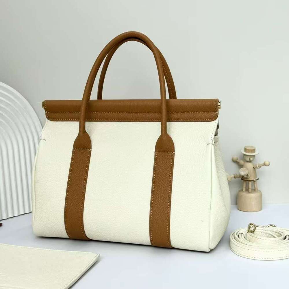 Genuine Leather Tote Bag for Women, Luxury Shoulder Bag, Large Capacity Handbag, Free Shipping