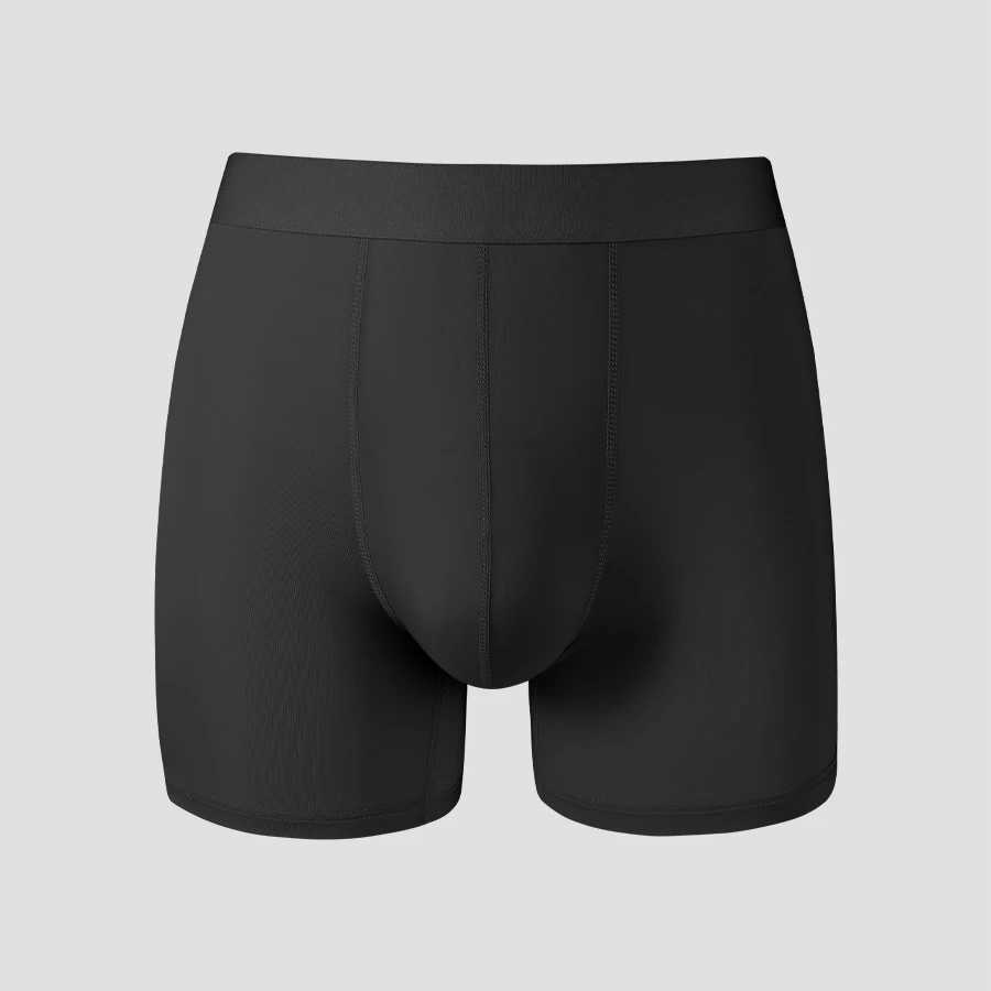 3PCS Mens extended sports underwear plus-size ice silk quick-drying mens anti-chafing leg briefs D260319