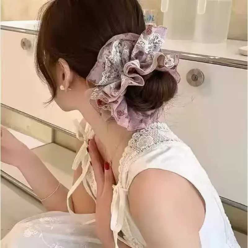Gentle And Sweet Rose Lace Hairband Hair Accessories For Women H260319