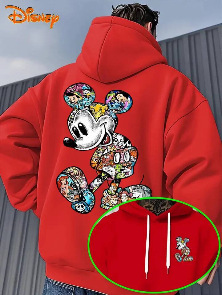 Disney Mickey Mouse Men's Hoodie Autumn Winter Casual Unisex Pullover Sweatshirt Tracksuit Clothing Hoody Oversized Streetwear - view 7