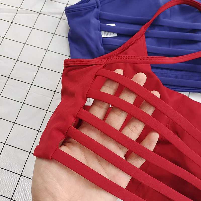 Thin Straps Sexy Racerback Sports Bra for Women - Yoga Running Fitness Gym Training Outdoor Top Z20260319