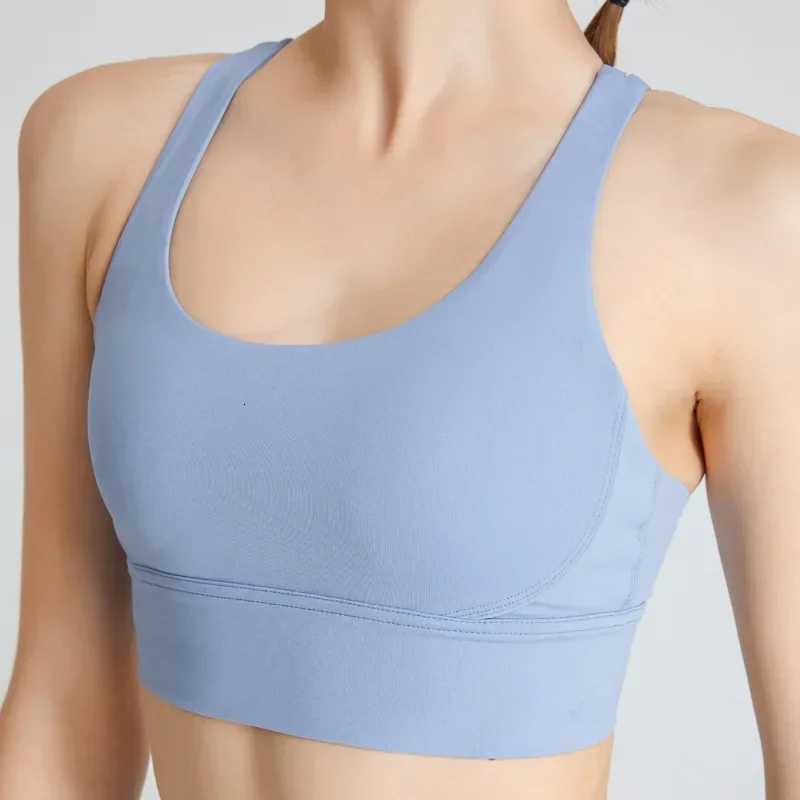 Women Fitness Yoga Bras Cross Back Yoga Bra Tops Shockproof Breathable Quick-Drying Workout Vest Running Fitness Crop Tops Z20260319
