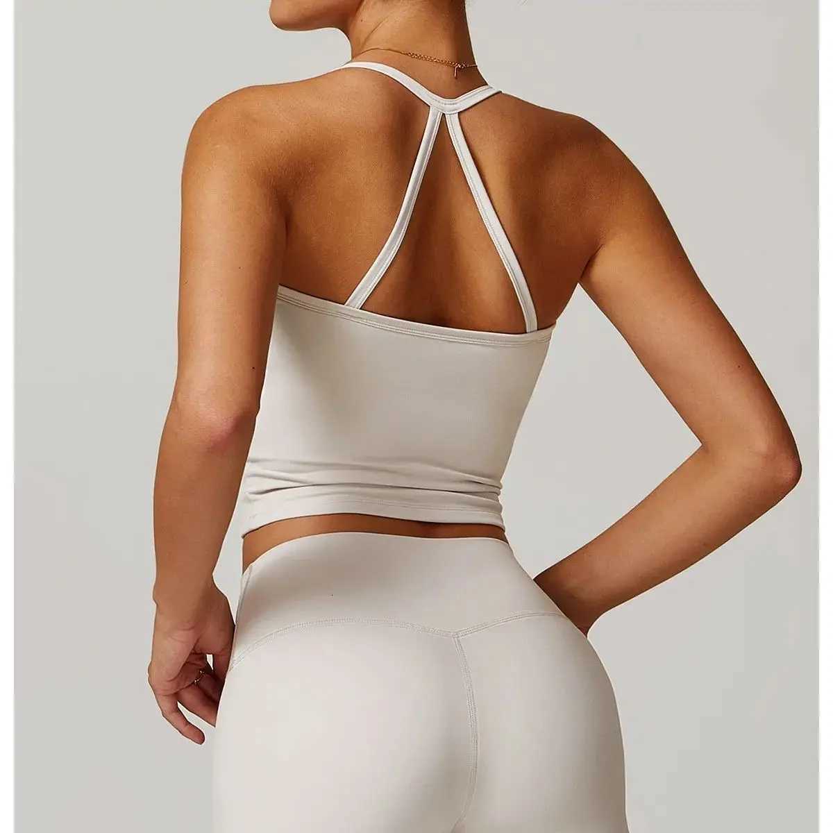 Womens Cross Back Push-Up Yoga Sports Bra Comfortable Gym Tank Top Workout Fitness Vest Naked Feeling Gym Bra Fitness Wear Z20260319