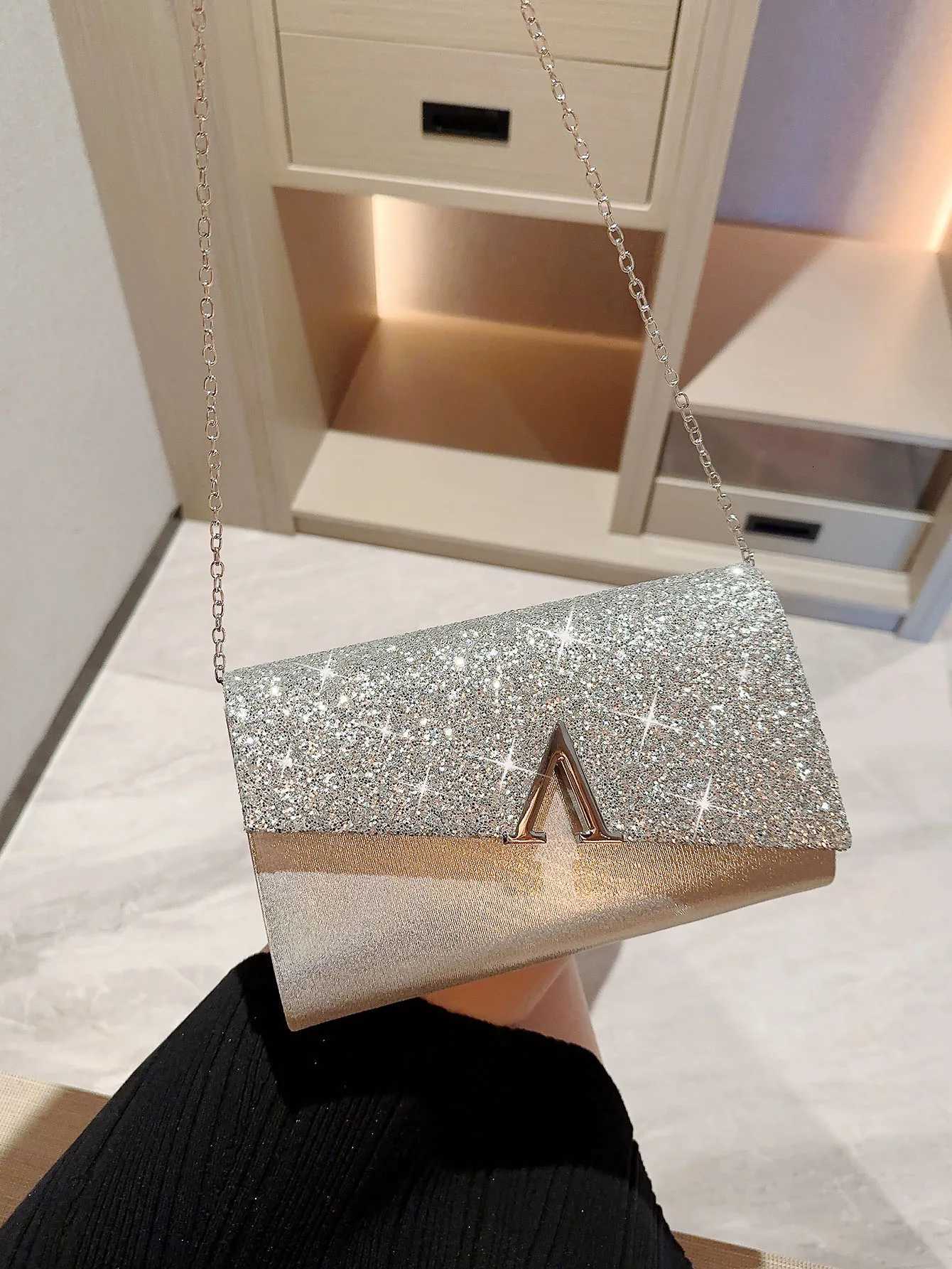 Shiny Rhinestone Evening Bag Clutch Romantic Wedding Bridesmaid Bag Evening Party Bag Prom Bag Dress Bag Shoulder Messenger Bag W260319 - view 4