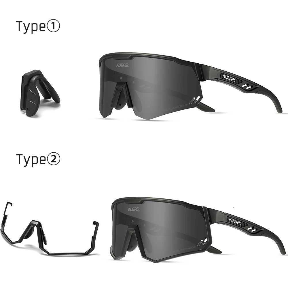 KDEAM High-End Sports Sunglasses Polarized Mens Cycling Glasses Dismountable TR90 Frame And Nose Pads Easy To Exchange H260319 - view 4